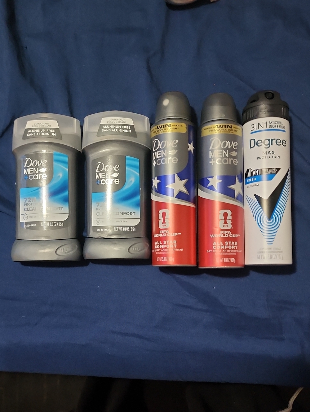 5 bulk deoderant Clean Comfort Antiperspirant Stick and Spray - Gray/Blue
